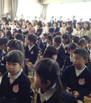 岡山市立幼稚園の入園式に出席しました。