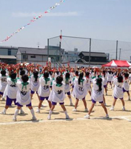 妹尾小学校、福田小学校の運動会に出席しました。